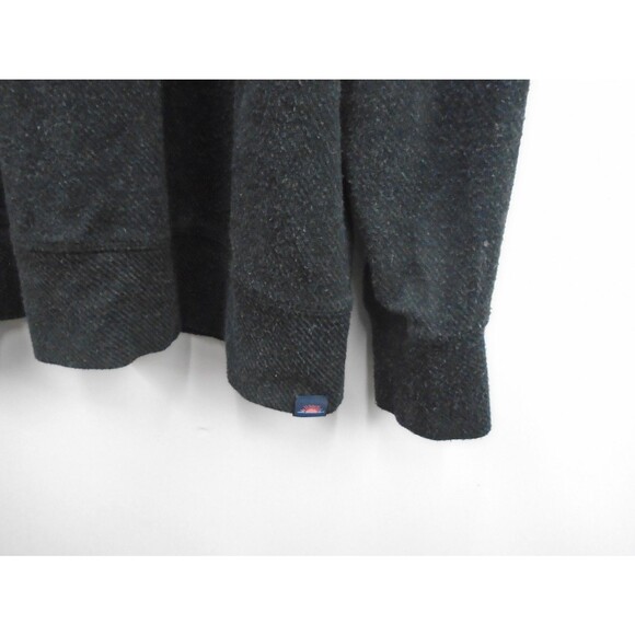 Faherty Legend Mens XXL Sweater Hoodie Heathered Black Twill Terry Sweatshirt - Picture 6 of 9